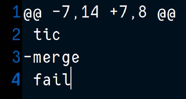 Automatic merge failed (Differences that matter)