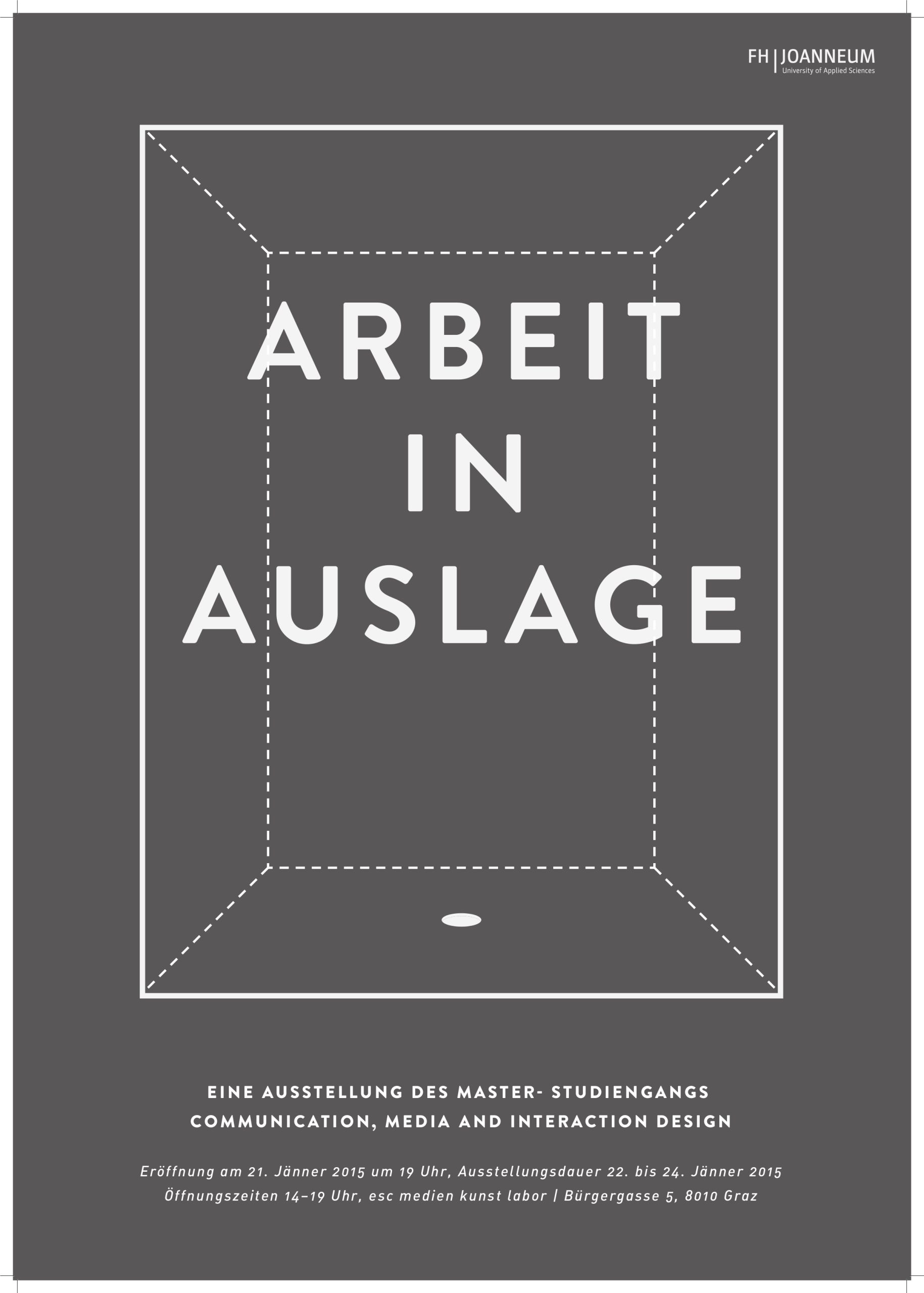 Arbeit in Auslag.Masterstudiengangs Communication, Media and Interaction Design