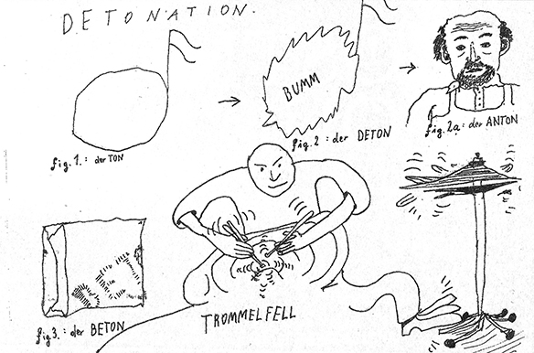 „Detonation“ – Ausschnitt aus einer Illustration von Nikolaus Feinig in tortuga #2