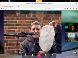 Artist's Meeting und Workshop, Videokonferenz London - Linz - Graz, Foto: Screenshot esc